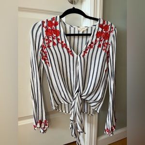 Love Stitch long sleeve blouse size S